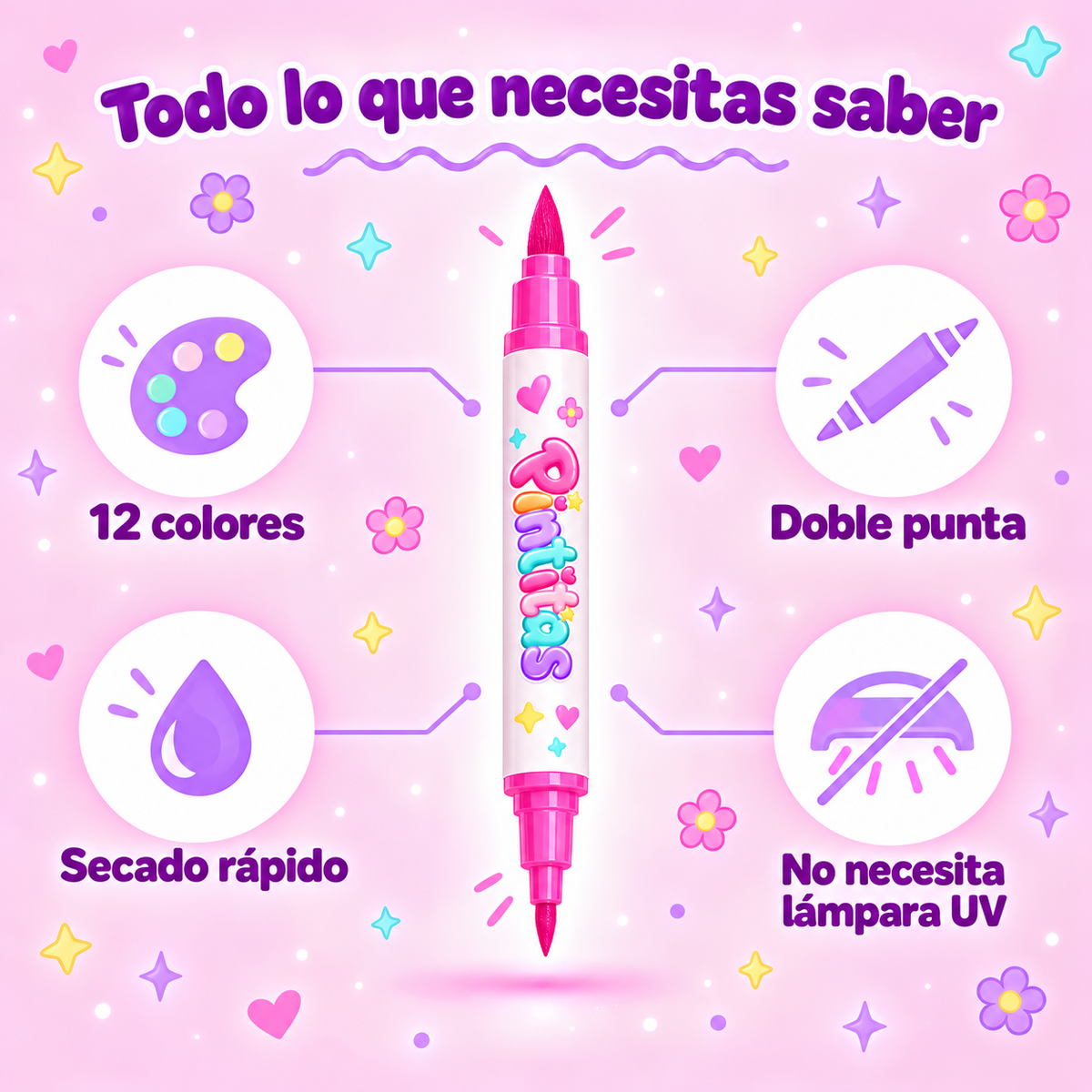 Pintitas – Kit de Marcadores para Decorar Uñas