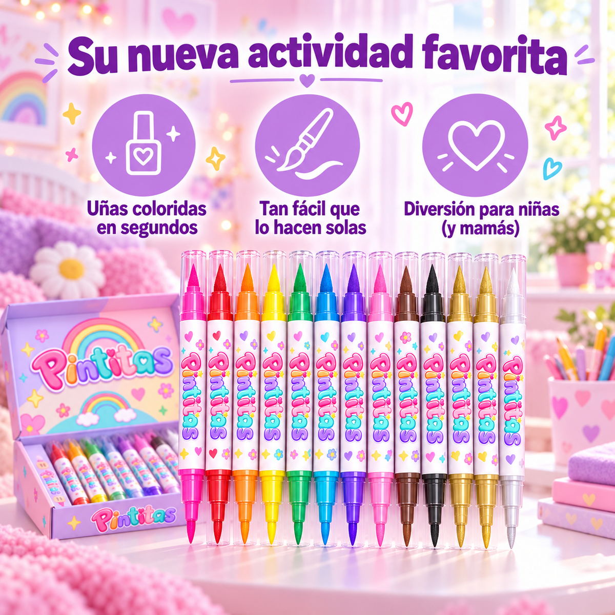 Pintitas – Kit de Marcadores para Decorar Uñas